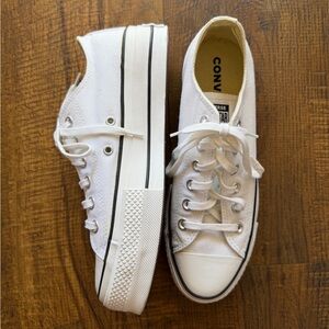 Converse Off-White Canvas Sneakers- worn once only